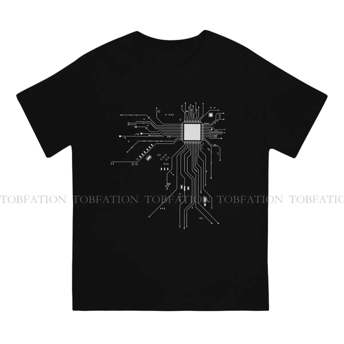 CPU Processor Circuit Diagram Special TShirt Computer Cpu Core 100% Cotton Creative Gift Clothes  T Shirt Short Sleeve Hot Sale