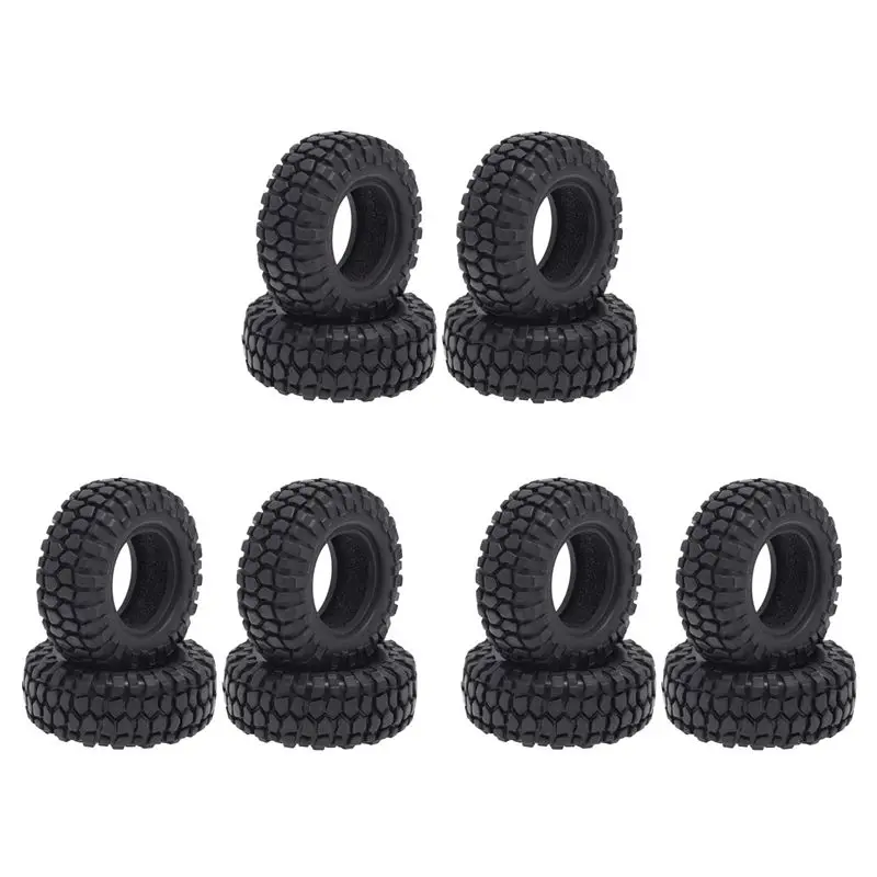 

FBIL-12PCS 48Mm 1.0 Soft Rubber Wheel Tires Tyre For 1/24 RC Crawler Car Axial SCX24 90081 AXI00002 Upgrade Parts