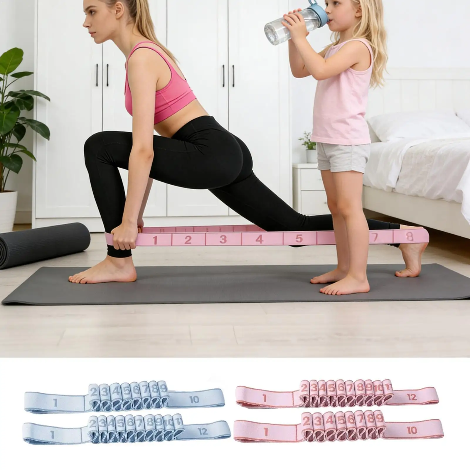 Fitness Resistance Bands Numbered Exercise Equipment Elastic Exercise Bands For Women Men Athletes Beginners Professionals