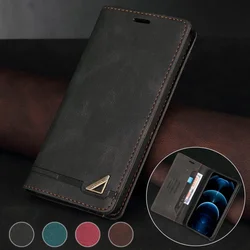 Wallet Anti Theft Brush Flip Leather Case For Samsung Galaxy S25 FE S24 Ultra A05s A06 A13 A14 A15 A16 A34 A35 A52 A53 A54 A55
