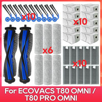 Fit For ( ECOVACS T80 PRO OMNI / T80 OMNI ) Vacuum Parts Main Roller Mop Cloth Side Brush Dust Bag HEPA Filter Accessories