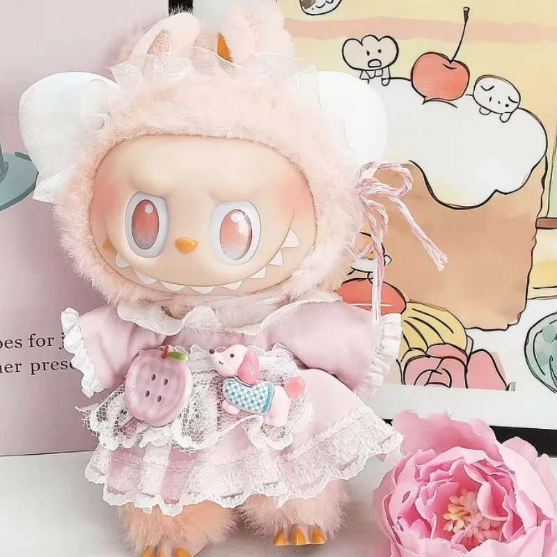 새로운 인형의 Ootd 아름다운 드레스 인형 교체 드레스 17cm Labubu 인형 드레스 인형 캐주얼 세트 어린이 선물에 적합