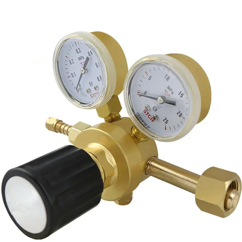 YQJ-1 copper single-stage pressure reducing gauge oxygen, nitrogen argon, pressure reducing valve helium methane carbon