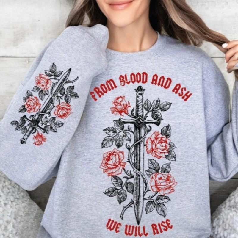 من الدم والرماد سوف نرتفع البلوز والقلنسوة، جنيفر إل بوبي هوك برينس كاستيل كتاب عاشق هدية الشتاء الحراري هوديي #3