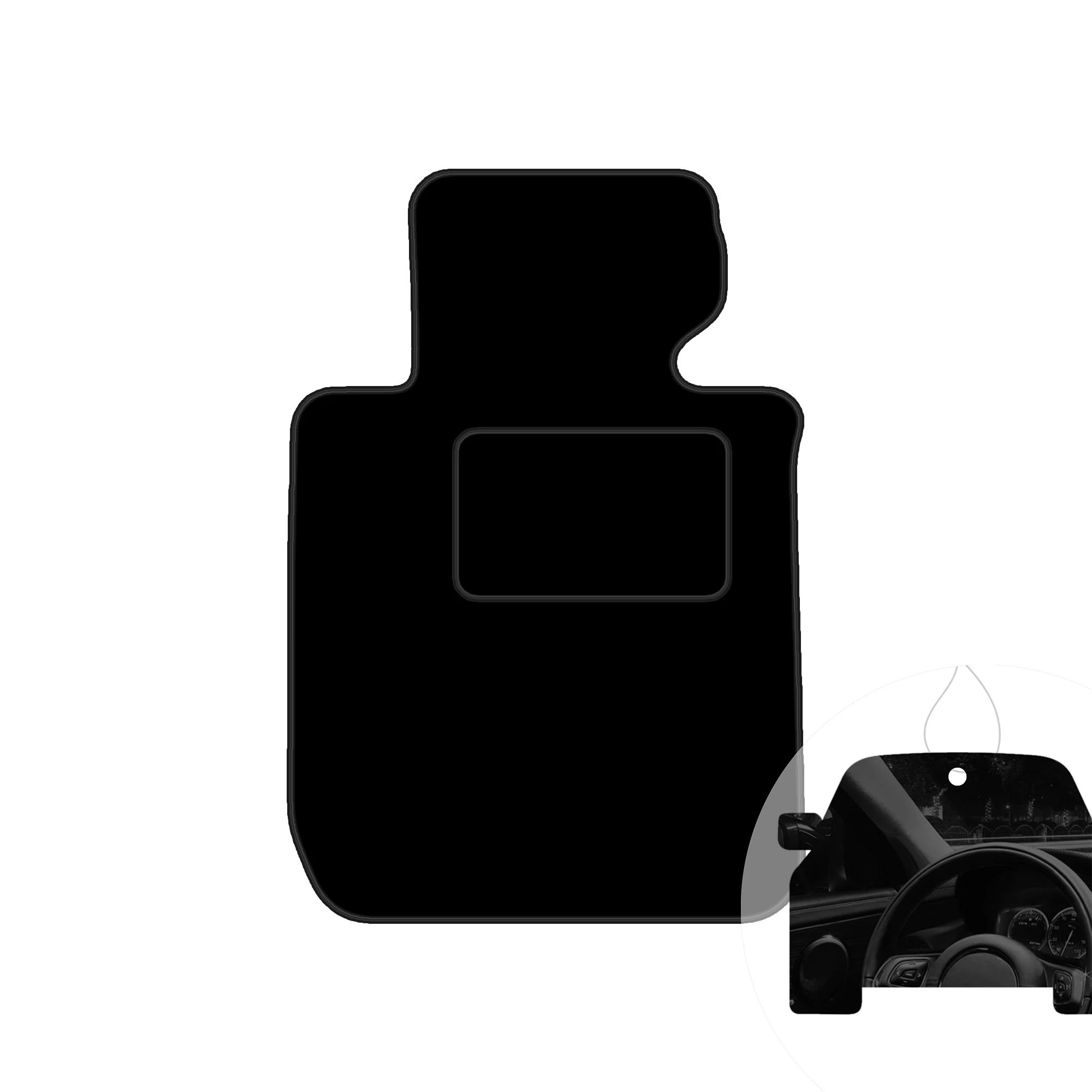 Velour mat voor bestuurderszijde - zwarte bies - passend voor: BMW 3-serie E90/E91 X-Drive 2005-2012