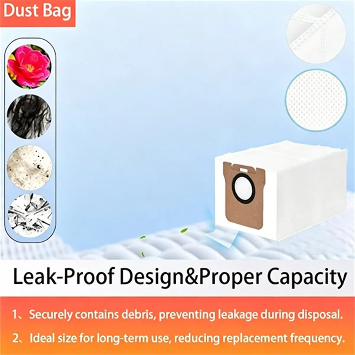 Compatible for Robot Vacuum H50 / H50 Pro Main Side Brush Filter Mop Dust Bag Parts Accessories Replacement