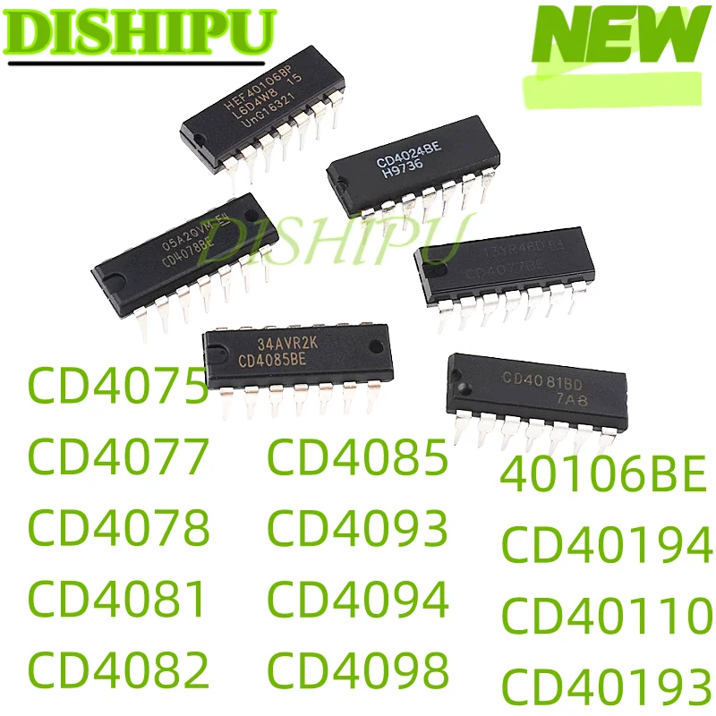 5PCS in-line CD4075 CD4077 CD4078 CD4081 CD4082 CD4085 CD4093 CD4094 CD4098 40106BE CD40194 CD40110 CD40193 DIP-14