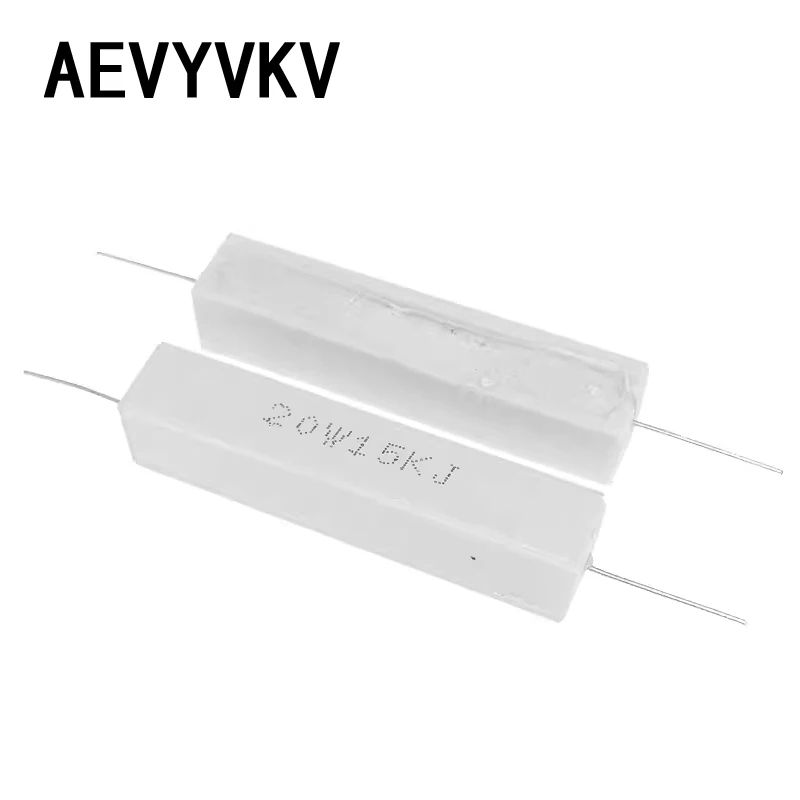 2PCS 20W 5% Cement Resistor Power Resistance 0.1R-10K 0.47 1 1.5 2.2 2.5 3 4.7 5.1 6 10 22 24 33 47 100 1.8K 2.2K 4.7K ohm
