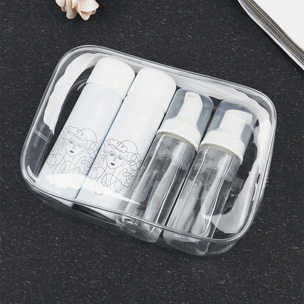 2 Pcs Transparent Bag Stylish Clear Zipper Pouches Large Capacity Makeup Storage ganizer Toiletries Container Gifts