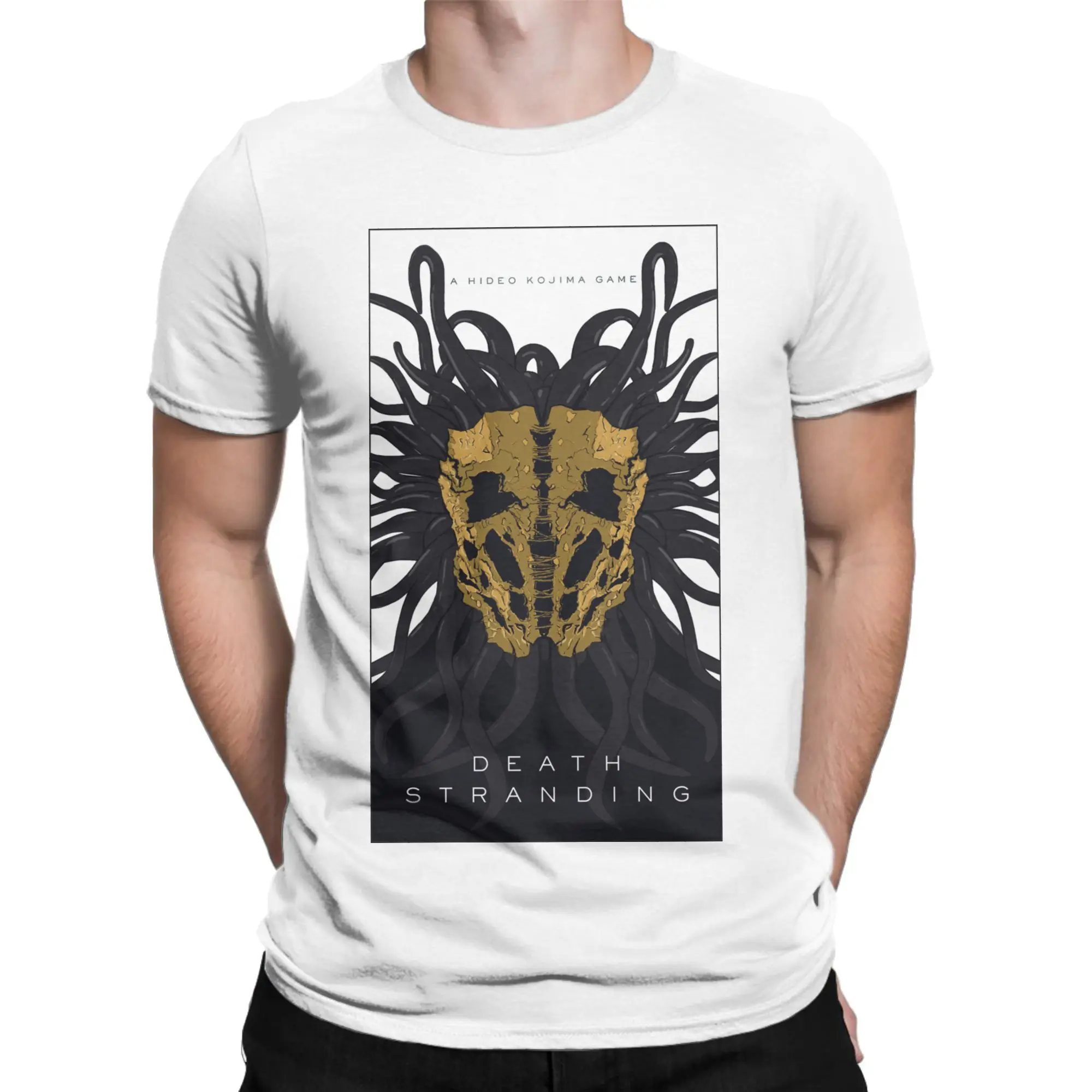 الموت الذين تقطعت بهم السبل 4th مقطورة مخلوق تي شيرت القطن الخالص تي شيرتات عجيبة الياقة المستديرة إنتاج كوجيما بلايز حجم كبير