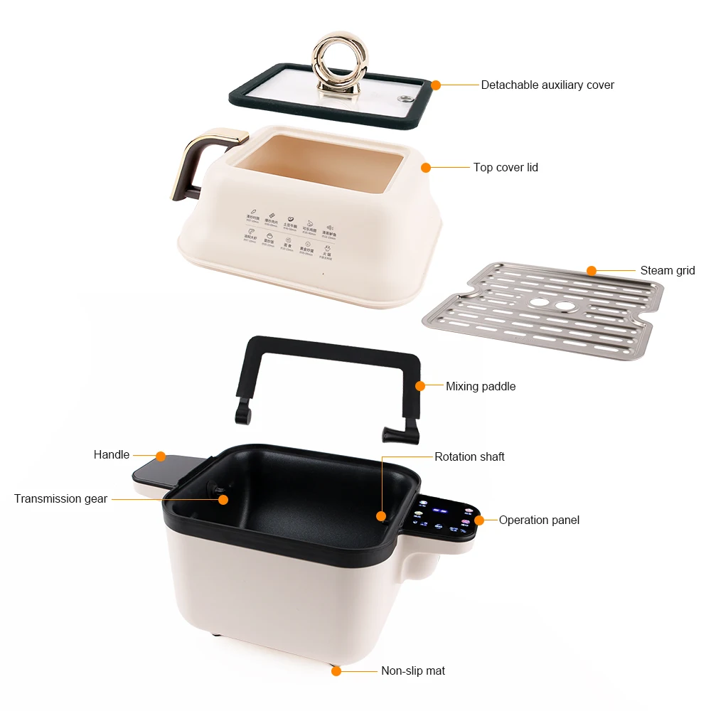 Multifuncation Intelligent Automatic Stir-fry Meal Cooking Pot Robot Rice Cooker Food Steamer Soup Stew Heater Frying Hotpot Wok