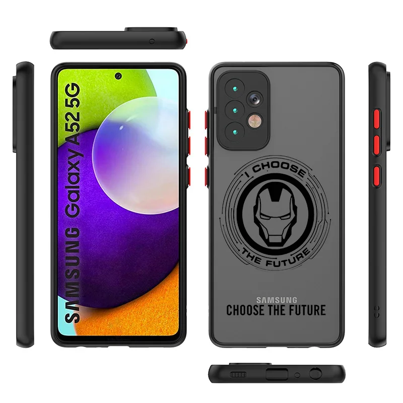 Матовый чехол для Xiaomi Poco X3 X4 Pro X3NFC F3 X5Pro X4 GT M5 M5s C40 C50 C51 Marvel Iron Hero Logo Мягкий чехол для телефона Capa