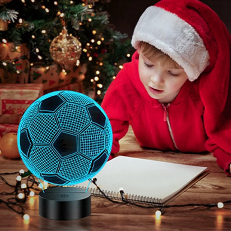 

AAAF Football Lamp For Kids, 3D Illusion Night Light, 16 Colors, Remote Control, Ideal Gift For Boys,
