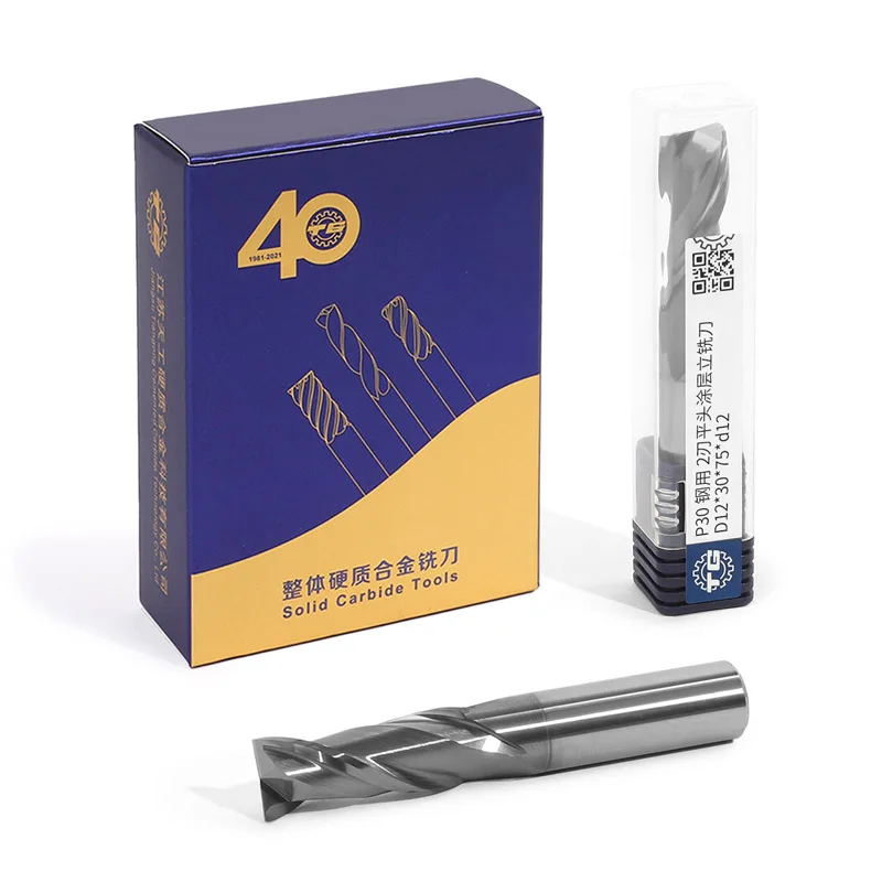 TG P30-S2/2 Groove Coated Flat End Mill P30 Series High Speed Steel Machining End Mill