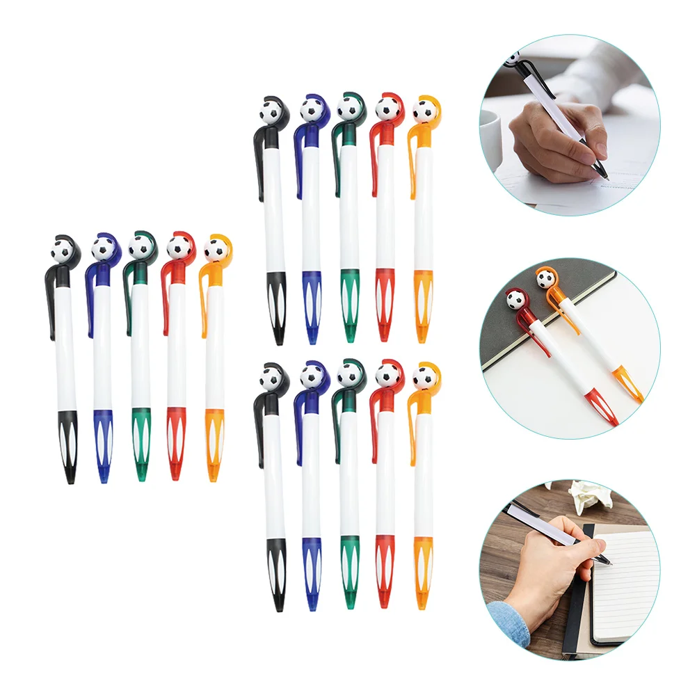 

15 Pcs Football Ballpoint Pen Soccer Theme School Pens Party Writing Children Kids Plastic Students Stationery