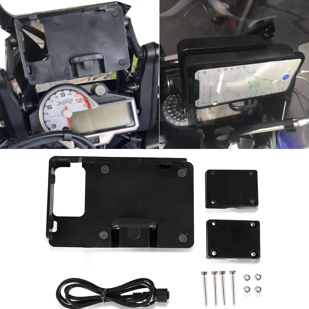 

For Honda CRF1000L Africa Twin 2016 2017 2018 USB Charger Mobile Phone Holder Bracket F700/800/750/850GS R1200GS R1250GS S1000XR