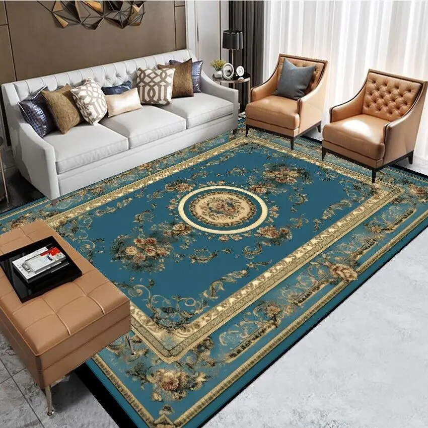 Nordic Light Luxury Carpet for Living Room Gorgeous Non-slip Bedroom Lounge Rug Washable Easy Cleaning Room Decoration Home Mats