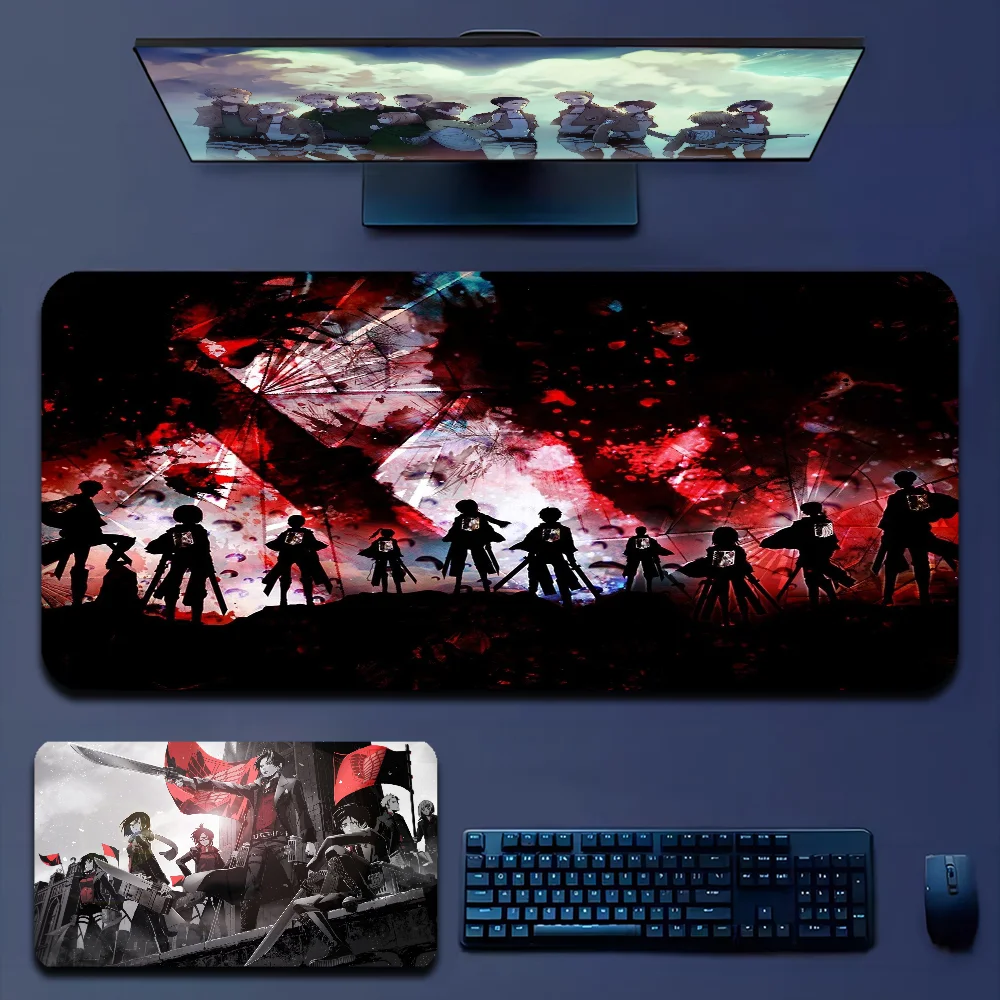 Anime Attack On Titan Custom Skin Unique Desktop Pad Game Mousepad Size For Game Keyboard Pad For Gamer