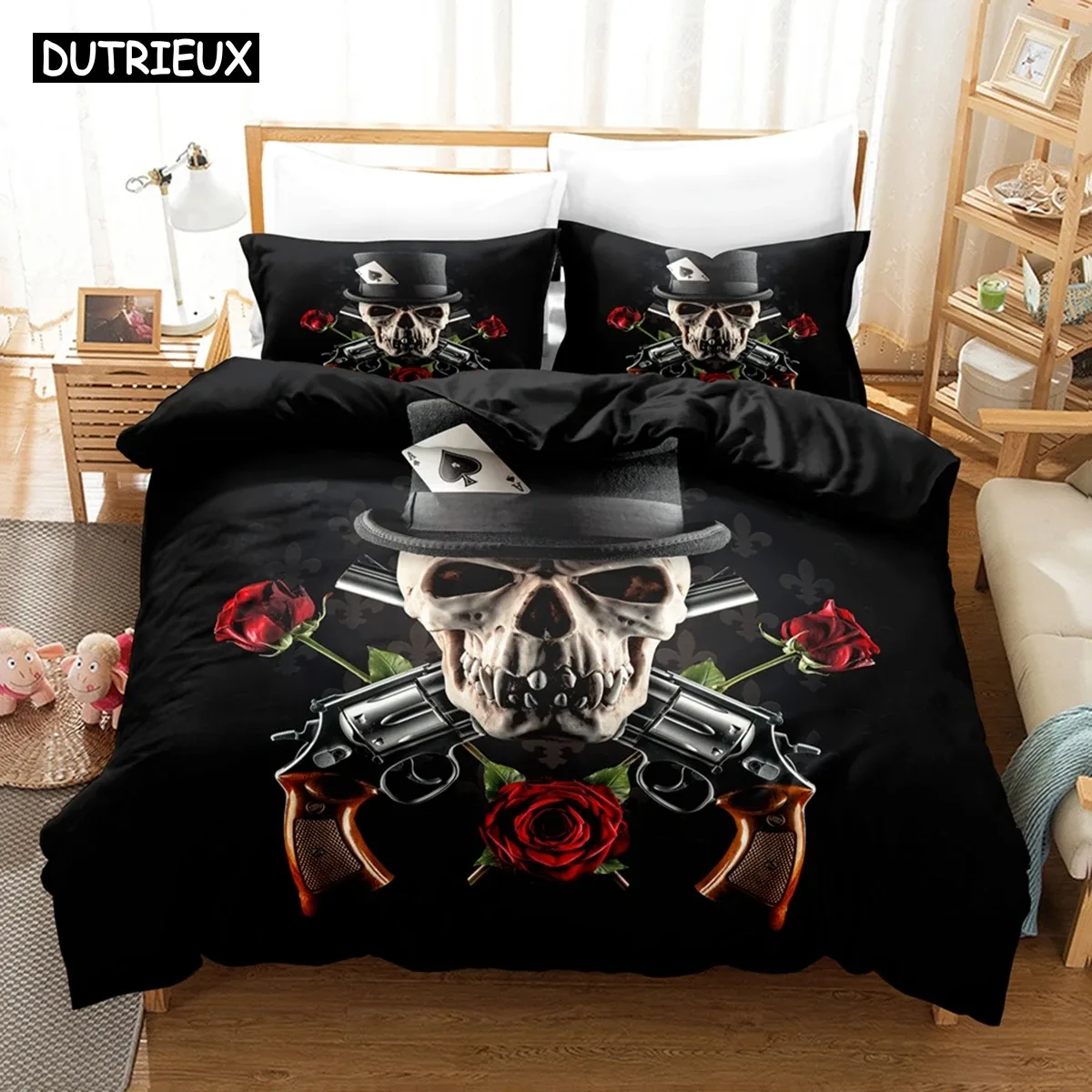 

3D Poker Bedding Sets Duvet Cover Set With Pillowcase Twin Full Queen King Bedclothes Bed Linen