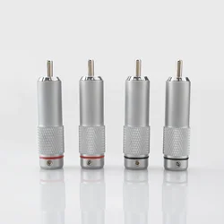 Audiocrast OR08 Rhodium Plated RCA Male Plug for HI-End Analogue Cable Phono Plug RCA Audio Connector Solder