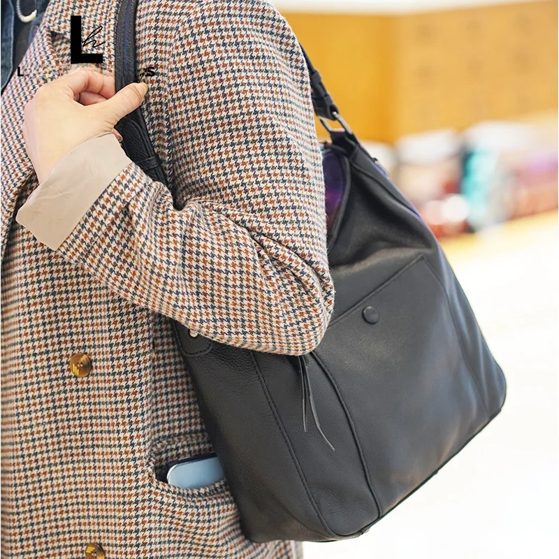 

Faionable Soft Leather Women's Handbag Large Capaci Single oulder Crossbody Bag Ele Women's Tote Bag Cloud Design