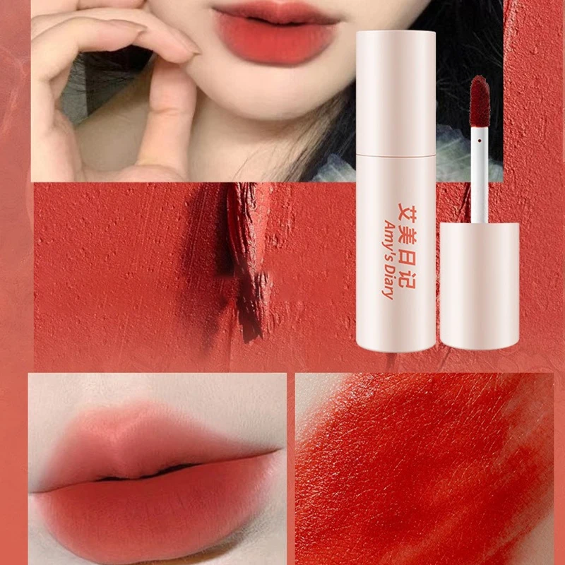 Wasserdichter matter Samt Lip gloss lang anhaltende nicht markierende nackte rosa rote sexy flüssige Lippenstifte koreanische Make-up kosmetische Werkzeuge