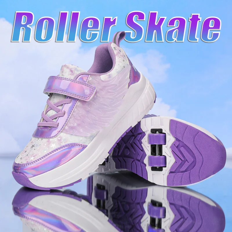 

Kids Roller Skate Shoes Snickers With 4-Wheels Children Rollerskates Fashion casual Outdoor Sports Shoes Girls Boys Gifts
