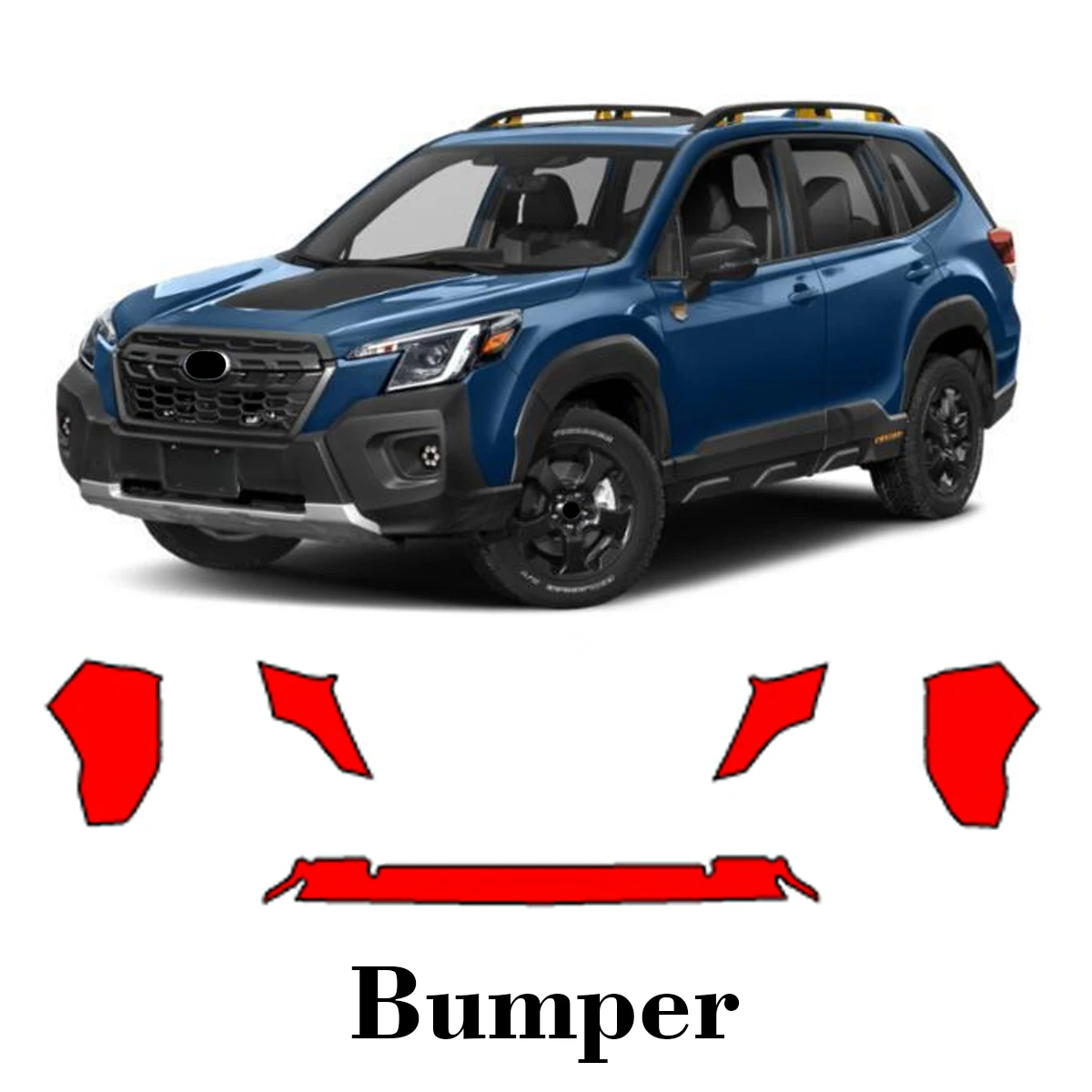 

Car Precut Paint Protection Film Front Bumper Anti-scratch Exterior TPU PPF For Subaru Forester Wilderness 2022-2024