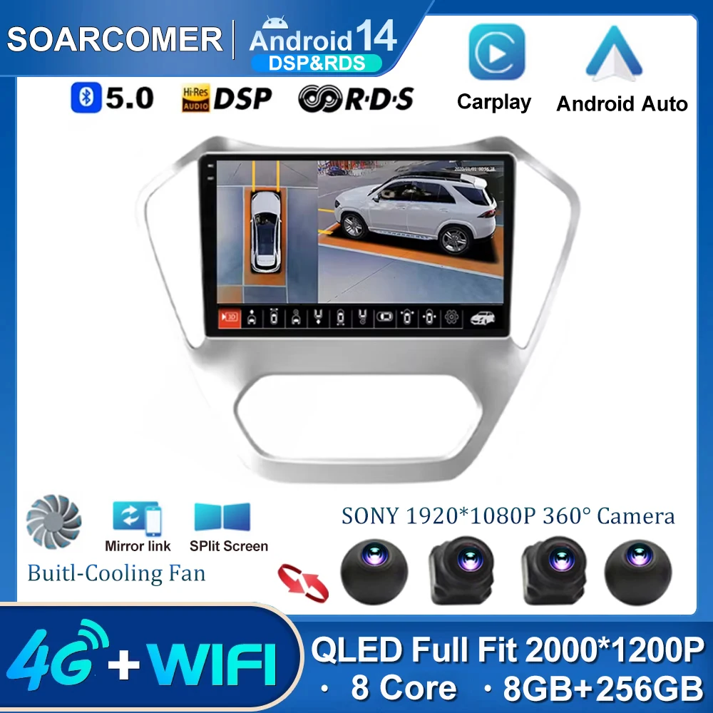 

Android 14 Car Radio For MG GT 2014 2015 2016 GPS Navi Multimedia Video Player Stereo Carplay QLED DSP 360 BT No 2 Din DVD SWC