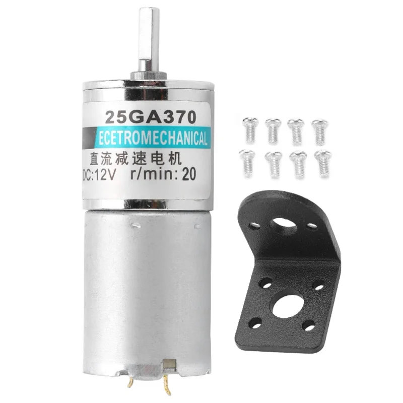 

Микромотор постоянного тока с редуктором, низкоскоростной, CW/CCW, с постоянными магнитами, для спортивного оборудования, 12В, XD25GA370 (20 об/мин)