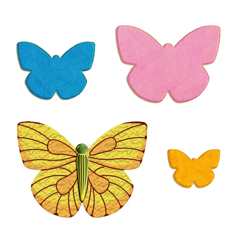 Four Specifications Cartoon Insect Animal,Cabbage Butterfly,Plastics Mould,Cake Fondant Tool,Cookie Sushi and Fruit Cutters