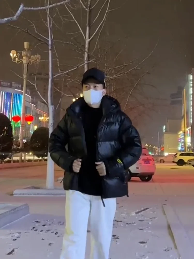 

Новейшая модель мужской утепленной пуховой куртки с капюшоном: модная, универсальная, на все сезоны, молодежная, в деловом стиле