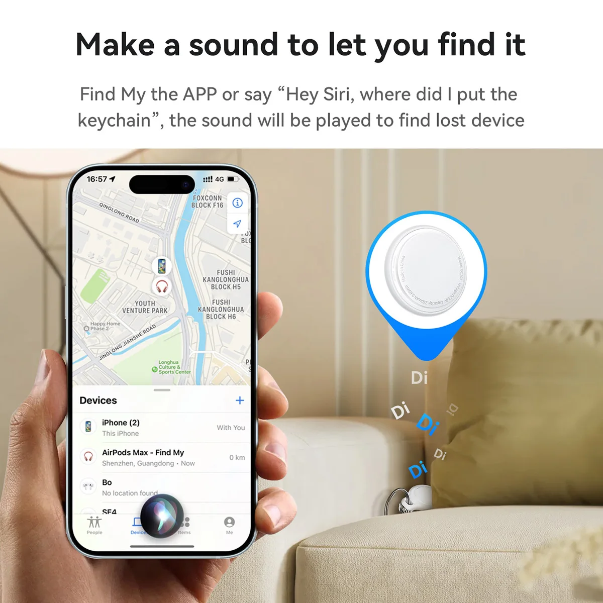 BC101 Mini GPS Tracker Device Smart Anti-Lost Reminder For Kid Pet Bag Wallet Bluetooth Portable Finder Air Tag Tracking Locator