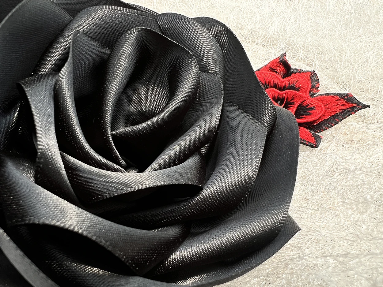 New Trend Handmade Rose Fabric Flower Corsage Brooch Headflower Professional Dress Accessories