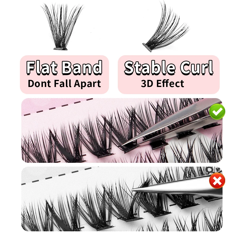 YOUNG LASH 30P 40P Lash Extensions 280 Pcs Cluster Lashes  Fishtail Type  Eyelashes Makeup Lashes Extension supplies