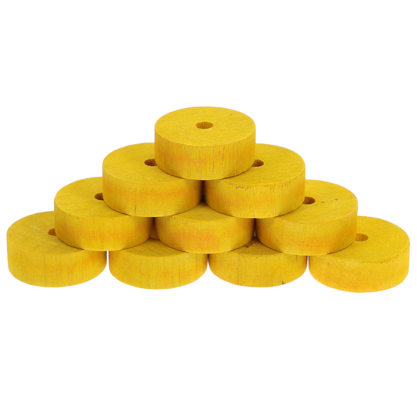 

10 pcs Wooden Wheels Unfinished Small Craft Discs For Diy Car Models Fine Motor Skill Development Smooth Natural Wood Wheels