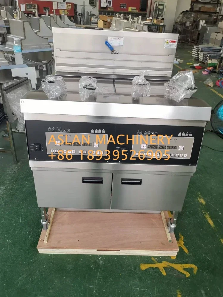 Electric Fryer with 4 baskets chicken fryer with oil filter system stainless steel deep fryer