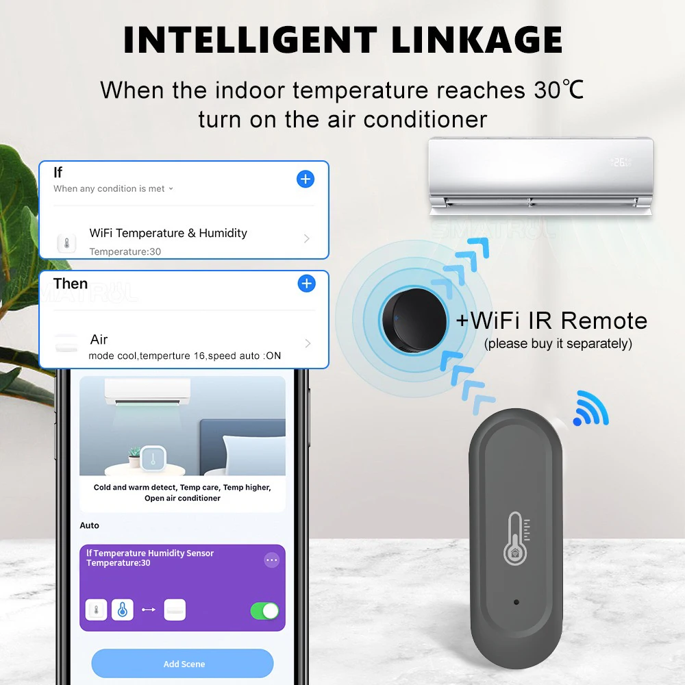 واي فاي درجة الحرارة والرطوبة الاستشعار IP65 في الهواء الطلق مقاوم للماء تويا APP جديد الرطوبة ميزان الحرارة الاستشعار دعم أليكسا جوجل #4