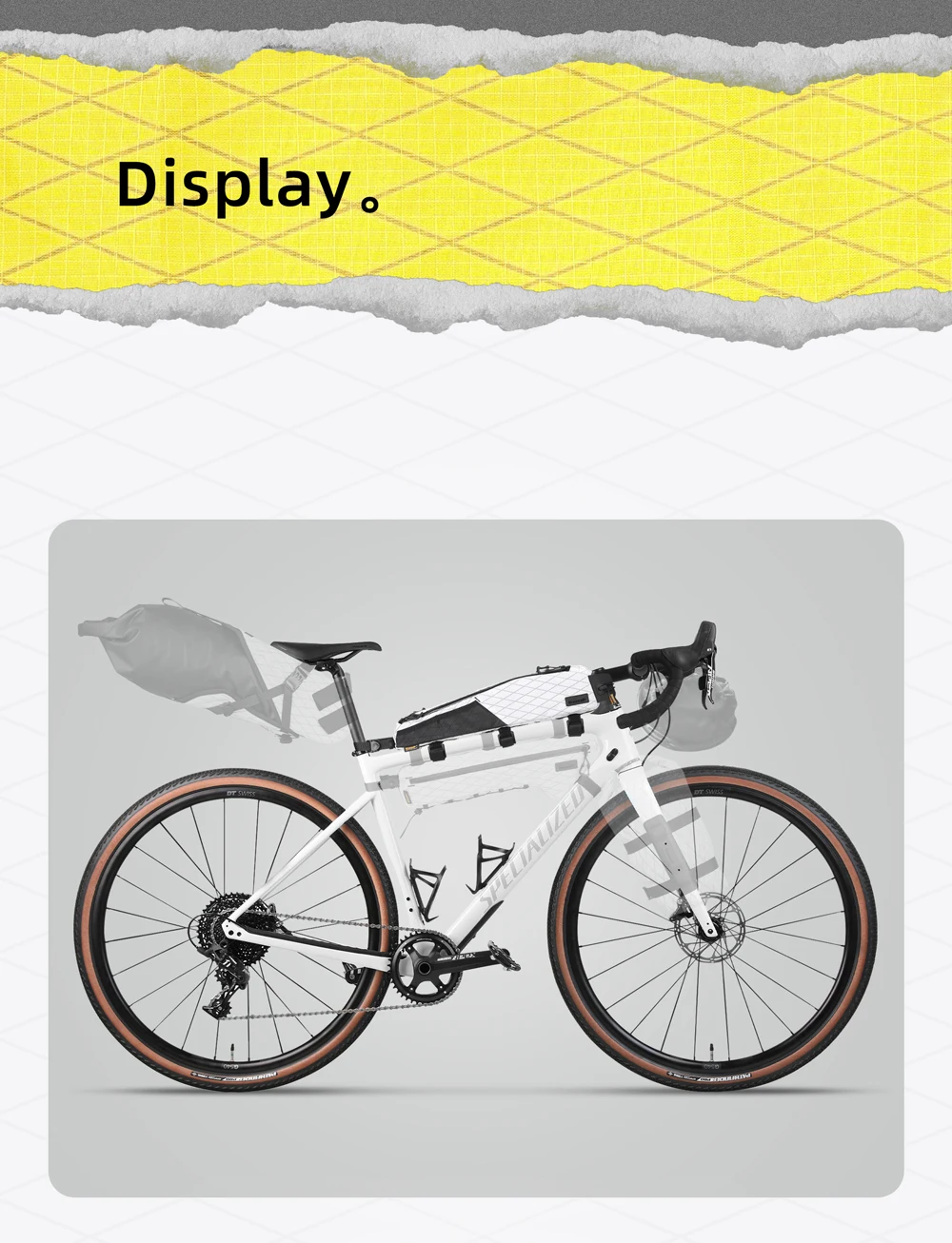 Borsa Da Telaio Per Bici Impermeabile, Grande Capacità, Triangolare, 38x12x5.5 Cm, Con Cinghie Adesive E Tasche, Verde Oliva