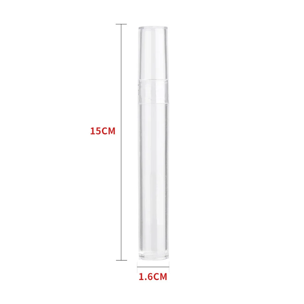 10Pcs Eyelash Forcep Storage Tube Transparent Needle Canister for Tweezer Organizer Portable Dustproof Container ABS Material