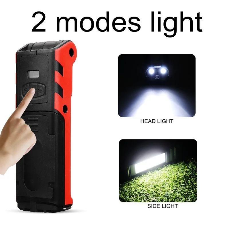 180 Degree Folding LED Flashlight High Bright COB Work Light Rechargeable Battery Emergency Light with Magnetic Portable Torch