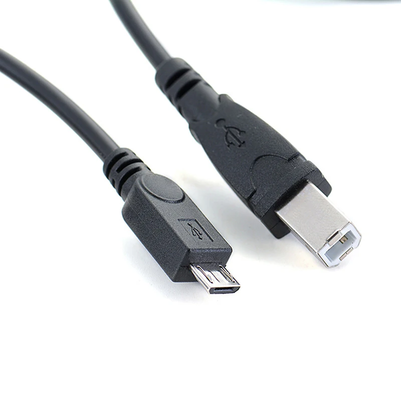 3.2ft مايكرو USB ذكر إلى USB B نوع ذكر البيانات OTG كابل للطابعة اللوحية المحمولة
