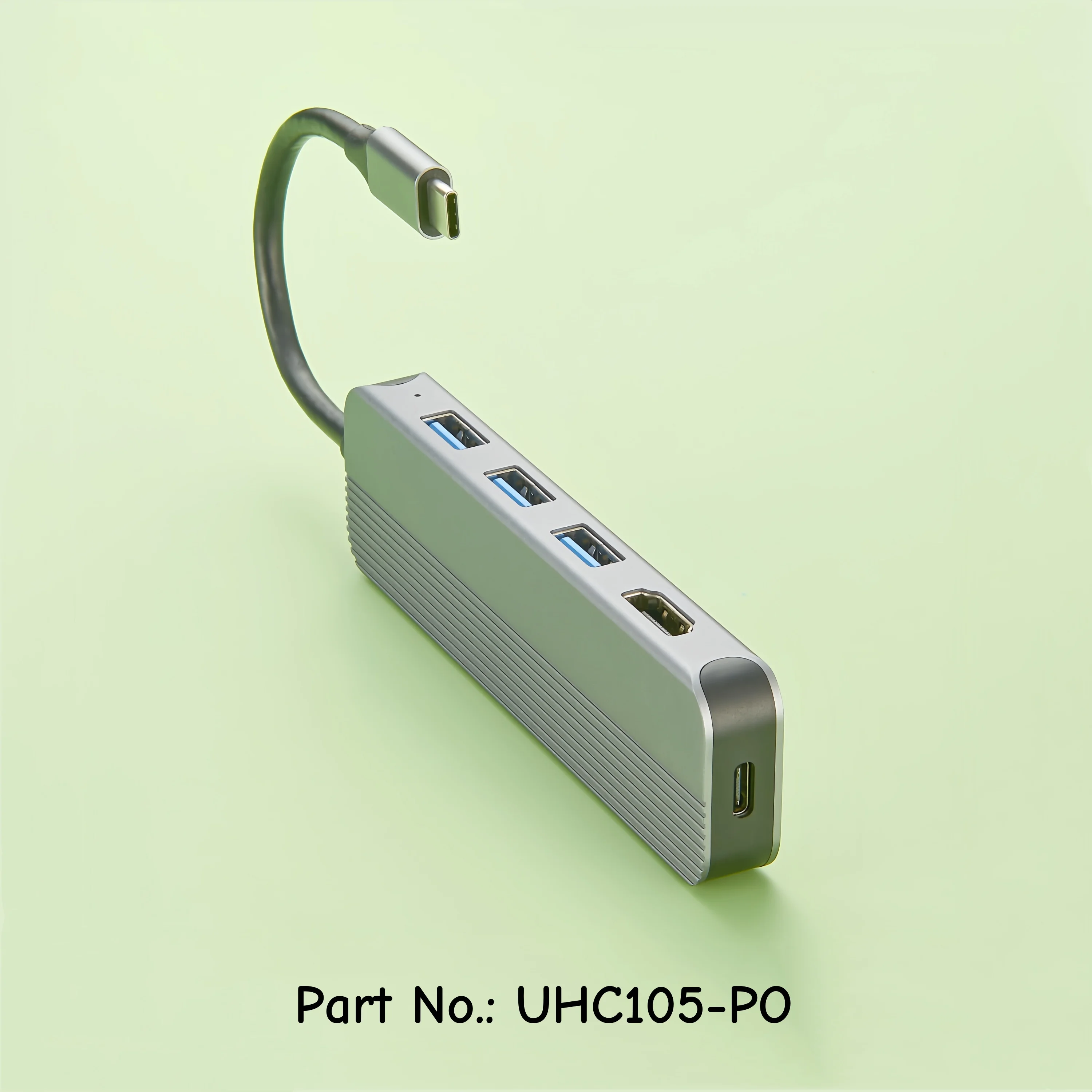 5-in-1 USB-C-Dockingstation USB-C-Hub-Splitter zu HDMI 1.4 4K@30Hz Adapter mit 60W PD-Schnellladung – Detail 5