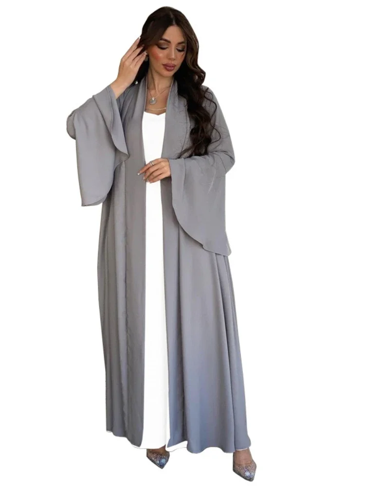 Marrocos vestido de festa feminino abaya 2 peça conjunto plissado manga dubai vestidos muçulmanos eid caftan noite longo robe vestidos abayas robe