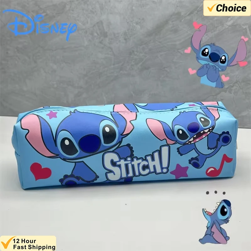 Stitch Pencil Case School Supplies Cartoon Disney Large Stationery Storage Bag Children's Stationery Children's Birthday Gift