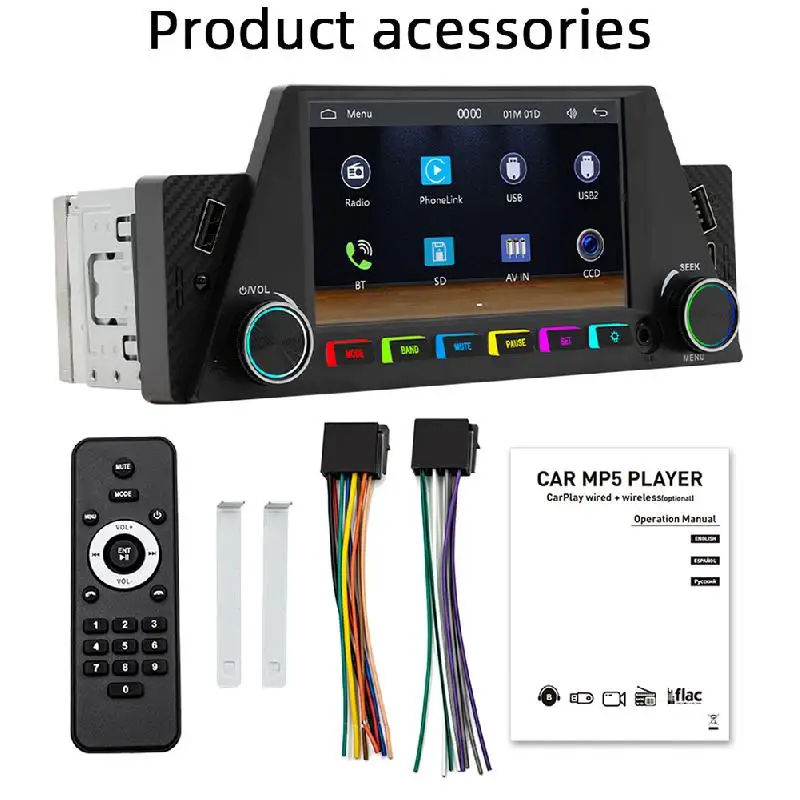 Wireless CarPlay Android 4.7 Inch Autoradio 1 Din Car Radio Auto Multimedia Player Wince Car Stereo Player For VW Nissan Honda