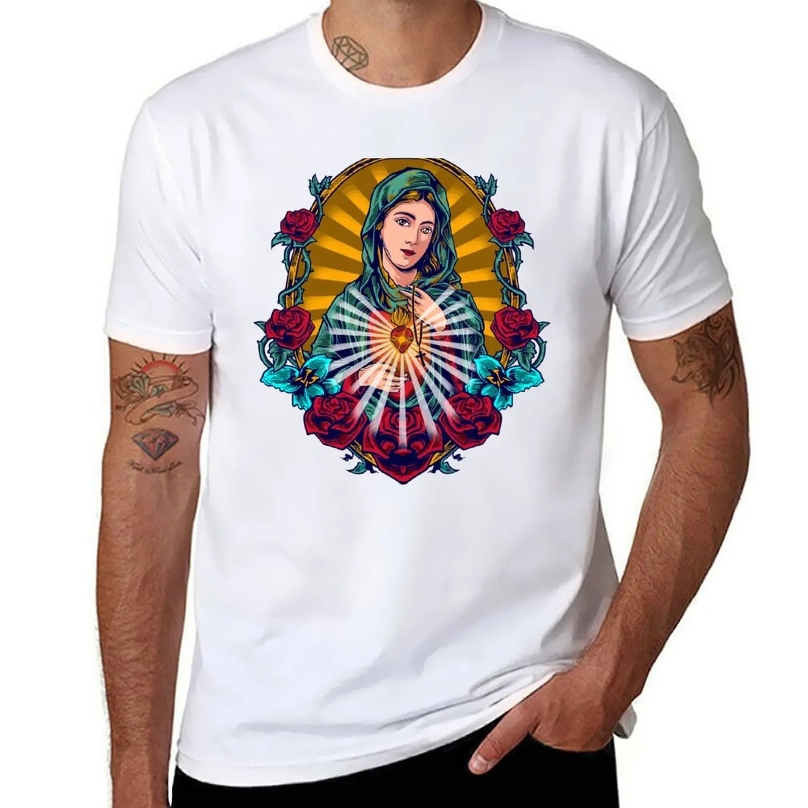 

Virgin of Guadalupe - Maria miraculous picture - bright T-Shirt t shirt man luxury graphic t shirts for man T-Shirt