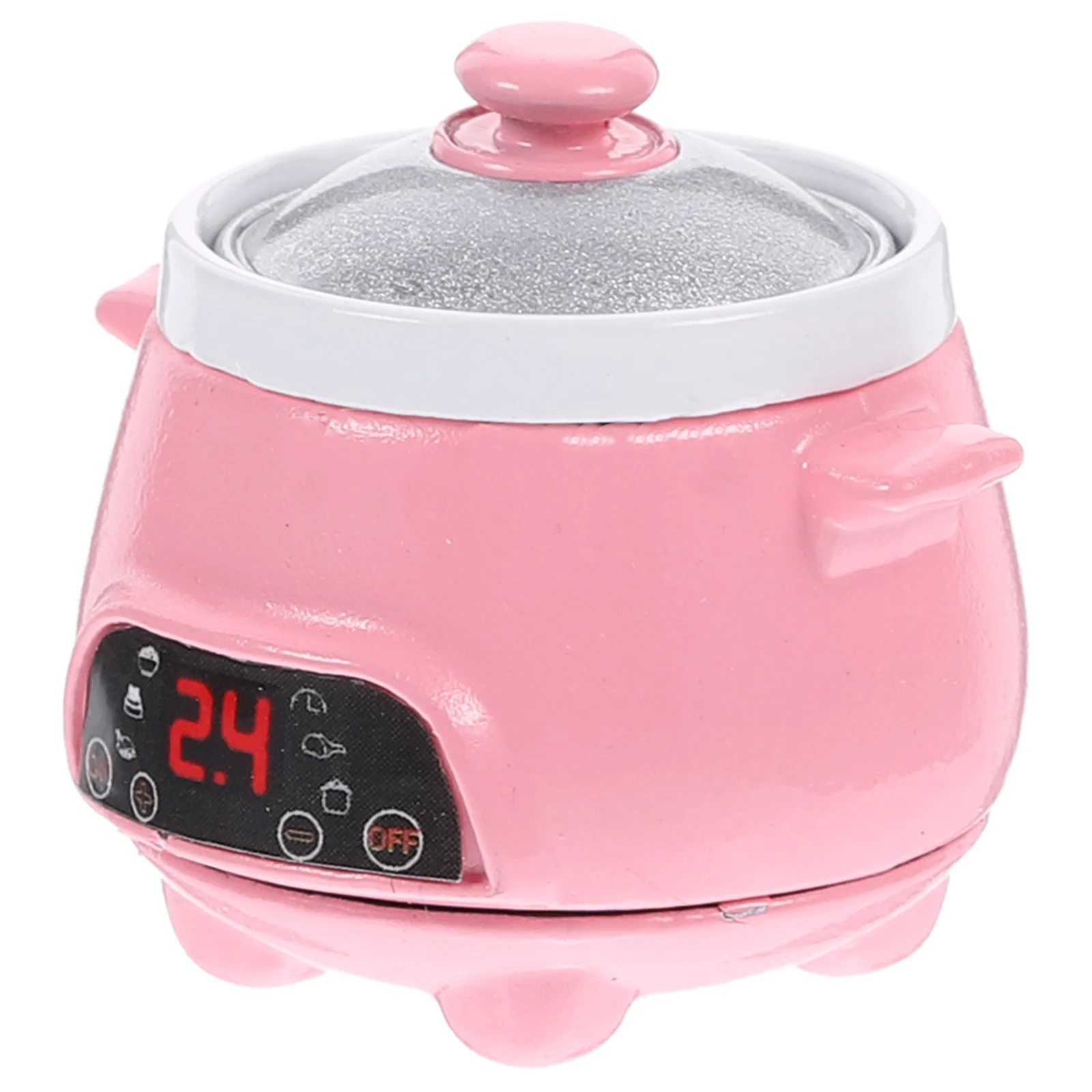 

Micro Rice Cooker House Decor Mini Toy Simulation Miniature Scene Model Cookware Kitchen