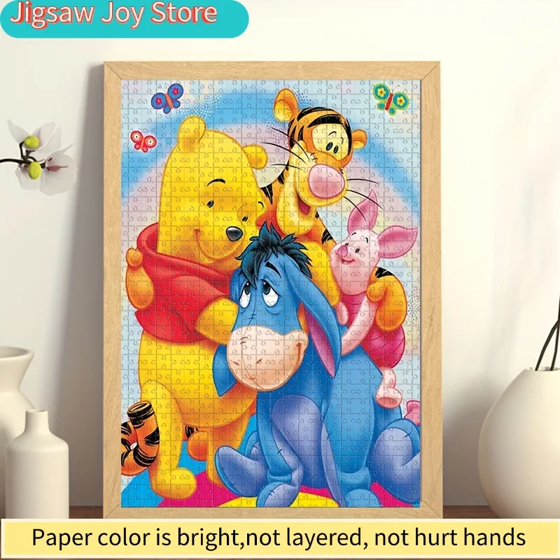 1000 Teile Winnie Puuh, Tigger, Maultier, I-Ah Puzzle - Offizielles Geburtstags-/Weihnachtsfeier-Spiel, Großes Puzzle für Erwachsene