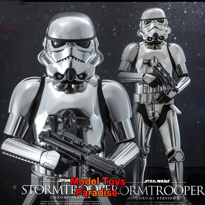 

HotToys MMS615 1/6 Collectible Toys Stormtrooper Star Wars Chrome Version Soldier 12Inch Action Figure Model Fans Gifts